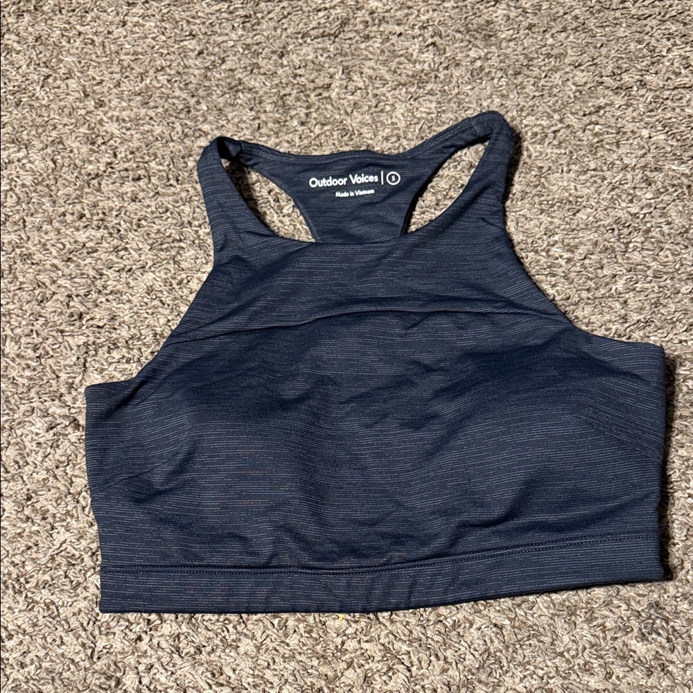 Outdoor Voices Sports Bra Women’s Size Small Blue Racerback Athletic Top